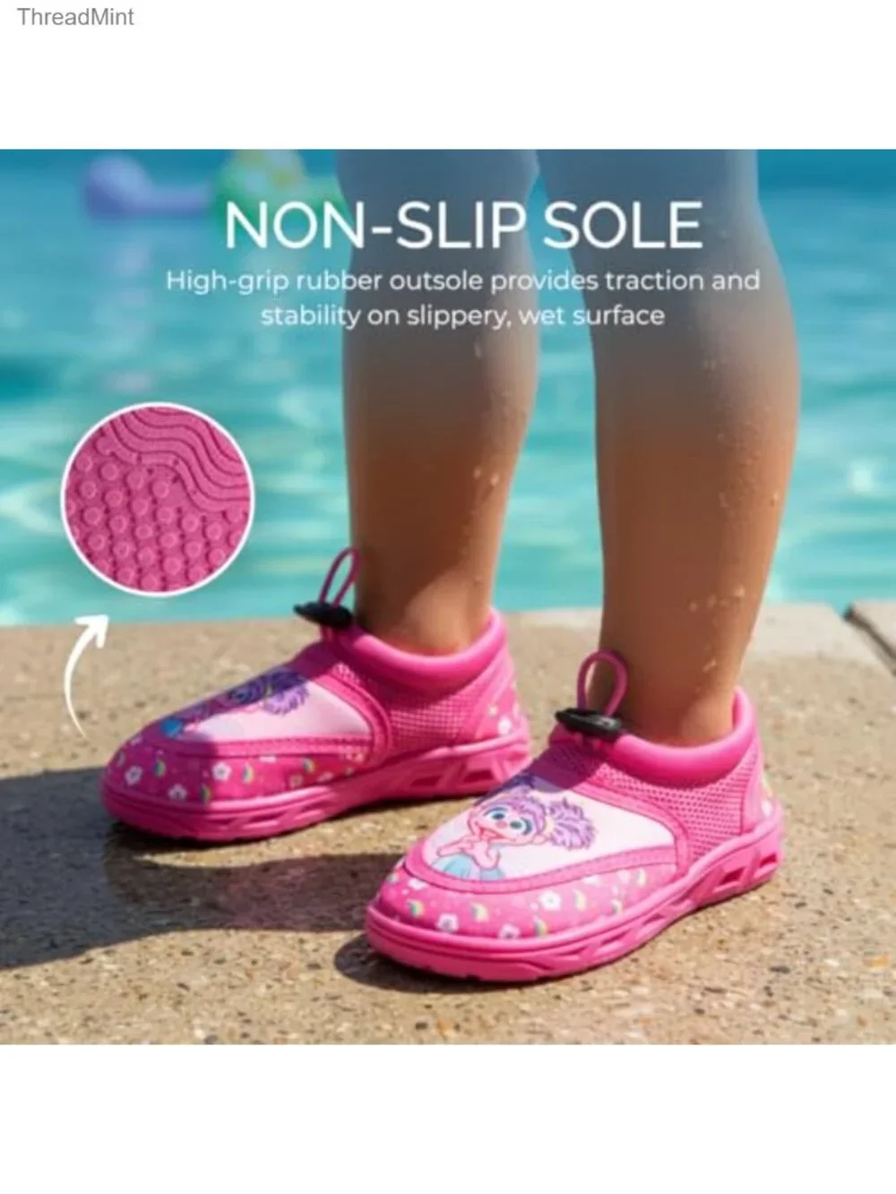 Kids Water Shoes Slip On Quick Dry Bungee Aqua Socks